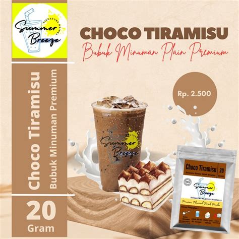 Jual Bubuk Minuman Premium Choco Tiramisu Plain Powder Drink Sachet