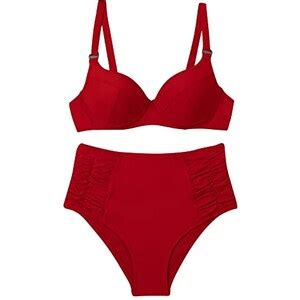 Luoluoluo Costume Da Bagno Da Donna In Due Pezzi Bikini Sexy Moda Tinta