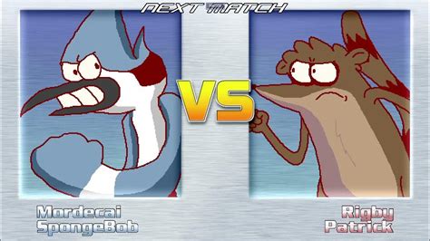 Mugen Mordecai And Spongebob Vs Rigby And Patrick Youtube