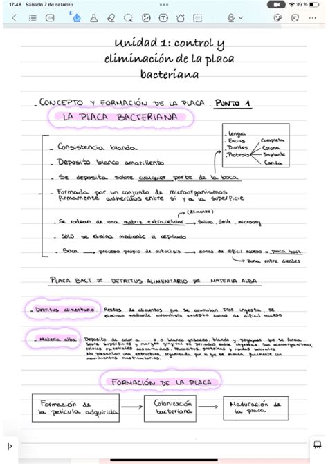 Apuntes Control Y Eliminacion De La Placa Bacteriana Pdf