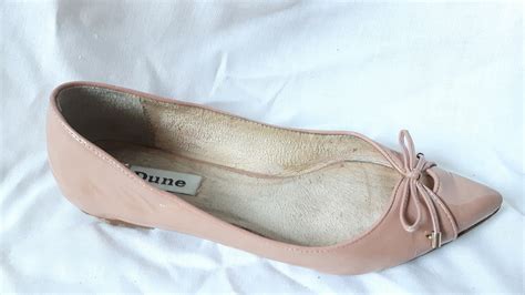 DUNE SKÓRZANE BALERINKI NUDE KOKARDKI W SZPIC 37 7614834026 oficjalne archiwum allegro