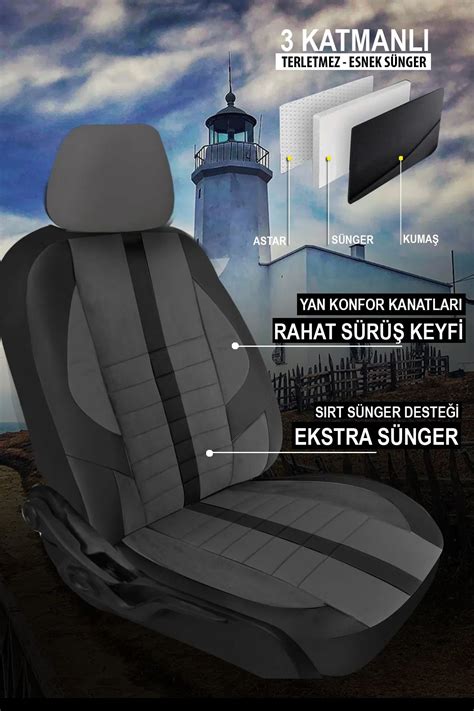 Esin Nove FORD FOCUS C max Araca Uyumlu Araba Koltuk Kılıfı Ultra Lüks