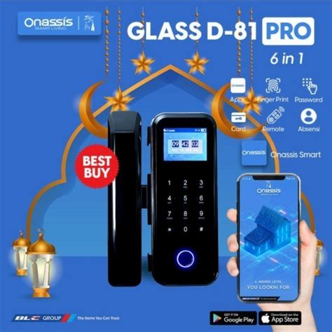 Jual Smart Door Lock Kunci Digital Pintu Kaca Onassis D81 PRO Kota