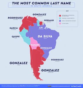 This Map Shows the Most Common Surnames in Every Country