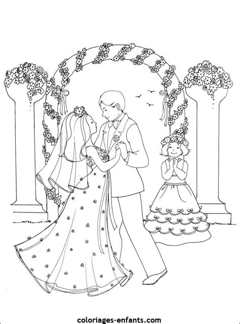 Coloriage de mariage à imprimer sur coloriages enfants