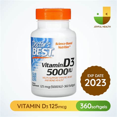 Jual Doctor S Best Vitamin D3 125 Mcg 5 000 IU 360 Softgels