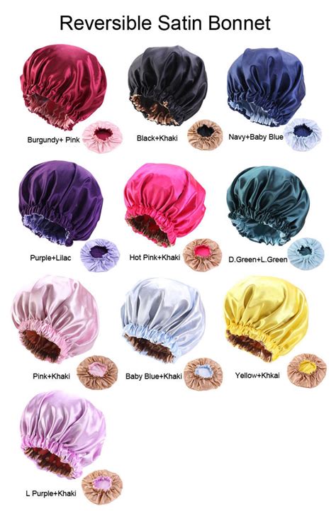 Luxury Large Satin Silk Revisable Bonnet Caps Etsy