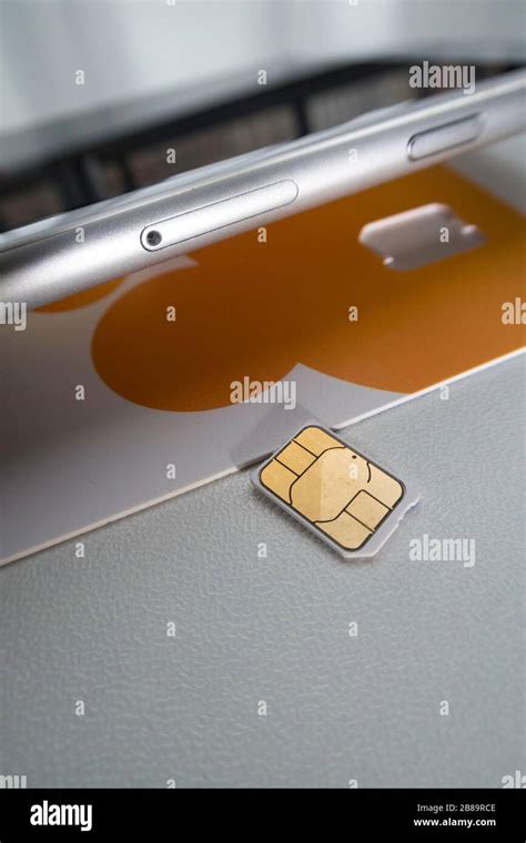 Close Up Orange Sim Card Hi Res Stock Photography And Images Alamy