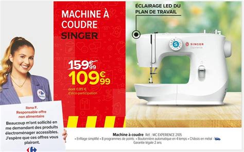 Promo Singer Machine Coudre Chez Carrefour Market