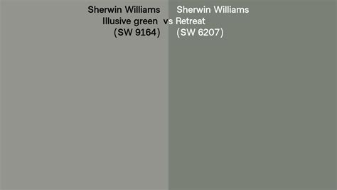 Sherwin Williams Illusive Green Vs Retreat Side By Side Comparison