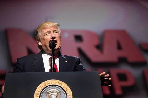 Guns are banned during Trump's speech at the NRA conference this week : NPR