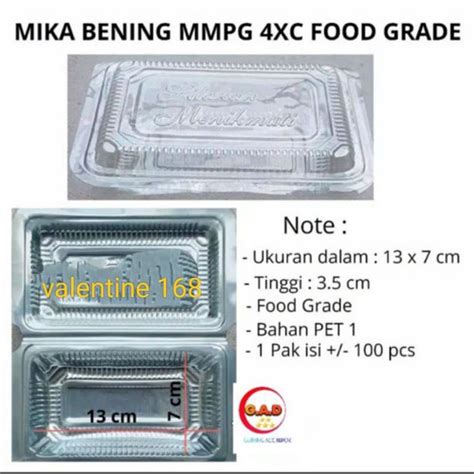 Jual Mika Plastik Bening C Xc Tempat Kue Makanan Nasi Puding Mie