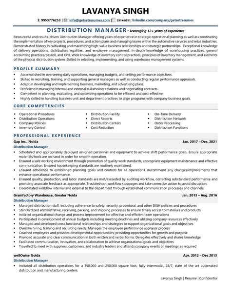 Distribution Manager Resume Examples And Template With Job Winning Tips