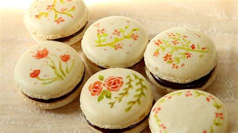 꽃 가나슈 마카롱 Flower Ganache Macarons 花ガナッシュマカロン 한밤의 빵집 Hanbams