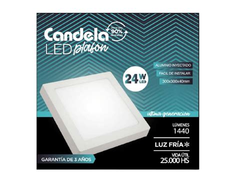 Plafon Led Embutir W Cuadrado Frio Disanco