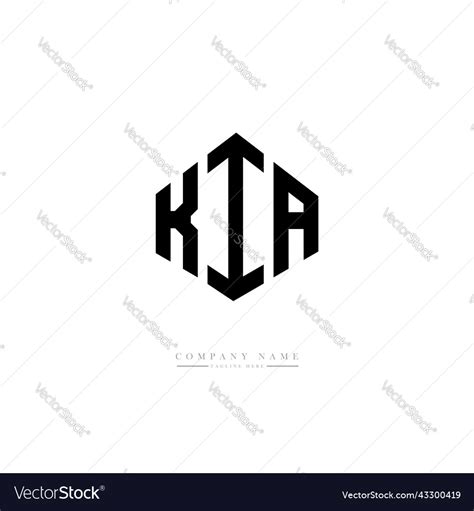 Kia Letter Logo Design With Polygon Shape Vector Image