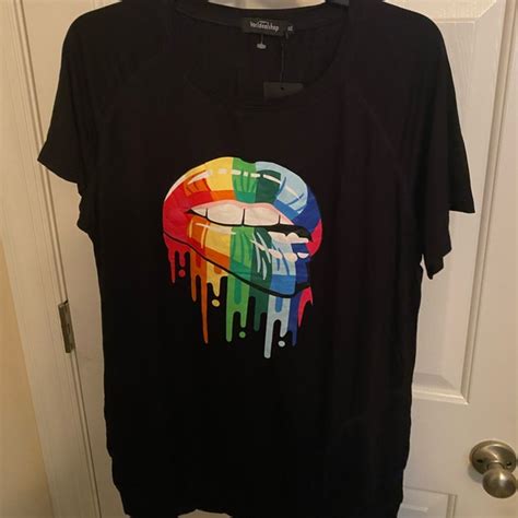 Tops Sexy Melting Rainbow Lips Womens Blouse Worldealshop Lgbt Gay Pride Love Wins Poshmark