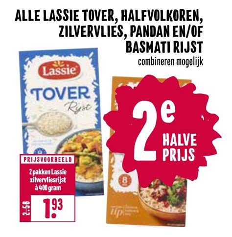 ALLE LASSIE TOVER HALFVOLKOREN ZILVERVLIES PANDAN EN OF BASMATI