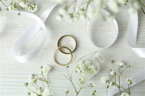 Premium Photo Concept Of Wedding Accessories With Wedding Rings On