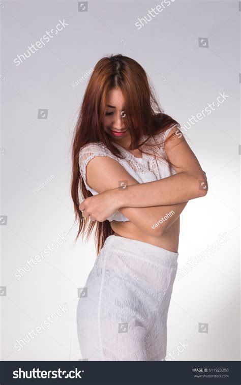 Sexy Asian Woman White Lingerie On Stock Photo Shutterstock