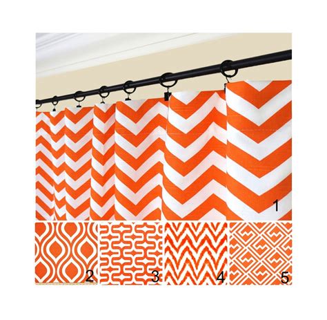 Bright Orange Curtains Window Curtains Red Orange Kitchen Curtains