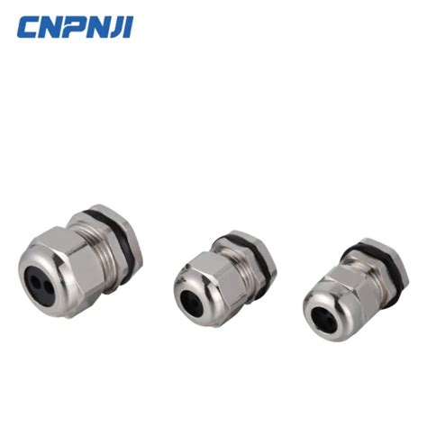 Cnpnji Stainless Steel Cable Gland Nickel Plated Brass Cable Gland Waterproof Ip68 Metal Cable