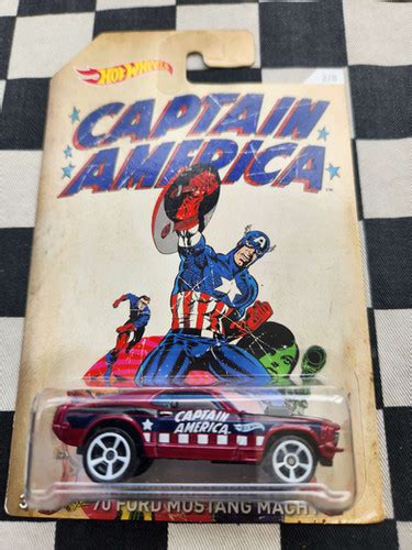 Hot Wheels Capitan America 70 Ford Mustang Mach 1 Kustomkollector
