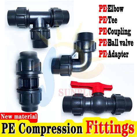 Per Pcs Pe Compression Fittings For Pe And Pvc Pipes 12 34 1 Elbow