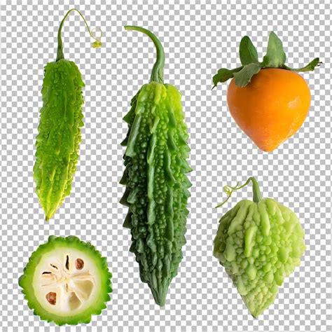 Premium Psd Bitter Gourd Sliced Isolated On Transparent Background