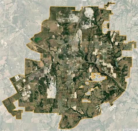 Map of Midlothian city, Texas