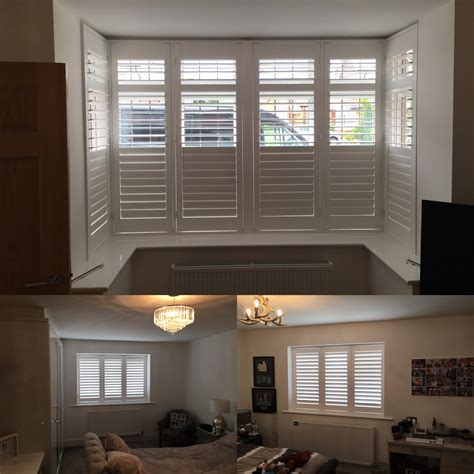 Wilmslow Cheshire Wooden Shutters Square Bay Standard Windows