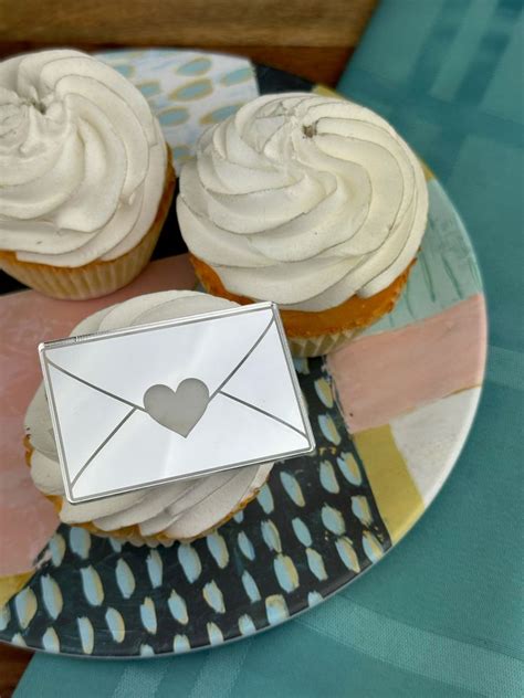 Sealed With Love Envelope Set Of Cupcake Toppers Happy Valentines Day