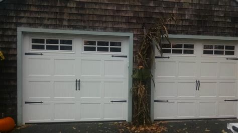 White Carriage House Garage Doors Traditional Garage Boston By