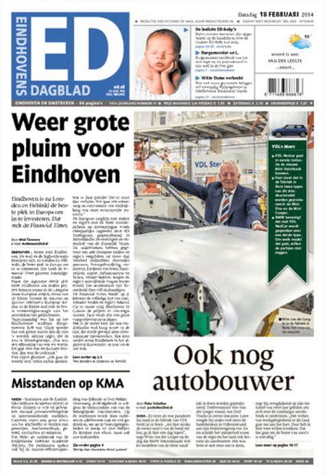 Eindhovens Dagblad Zaterdag Plus Abonnement Per Week