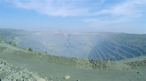 Big Explosion In An Iron Ore Quarry A Controlled Explosion In A Quarry