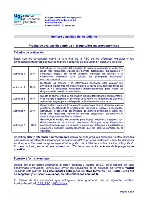 CAE PEC1 022 2 apuntes Comportamiento de los agregados económicos