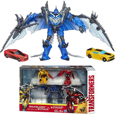 Transformers 3-Pack Bumblebee & Strafe vs Decepticon Stinger | Fruugo US