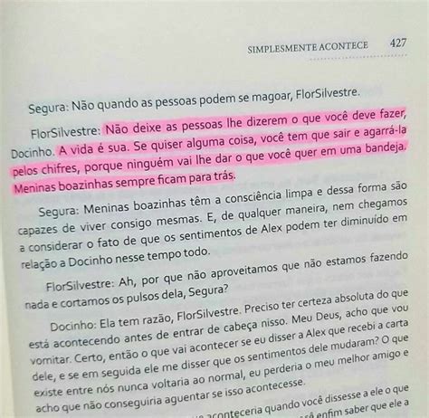 Livro Simplesmente Acontece Amo Livros Frases Bobas Livros