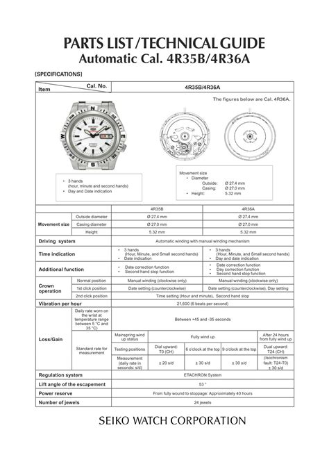 Seiko Caliber 4r35 Watch Movement Guide