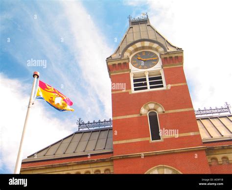 Fredericton City Hall New Brunswick Flag Stock Photo Alamy