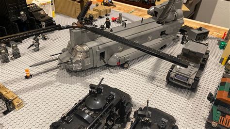 Lego Military Base Update 2 Interiors And Chinook Youtube