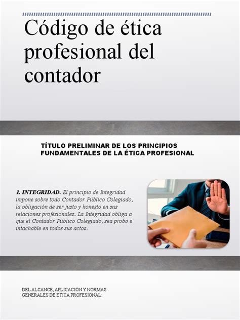 Código De Ética Profesional Del Contador Pdf