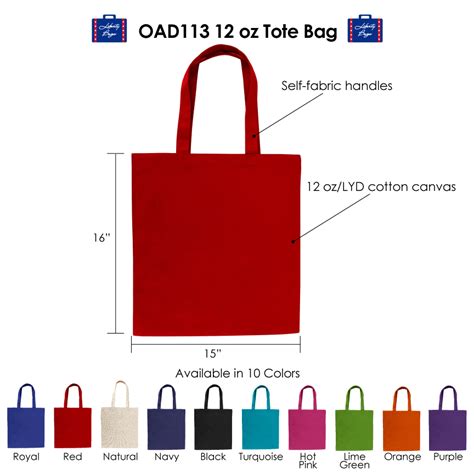 Oad Oz Cotton Canvas Tote Bag Liberty Bags