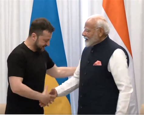 PM Modi Meets Ukranian President Zelenskyy On Margins Of G7