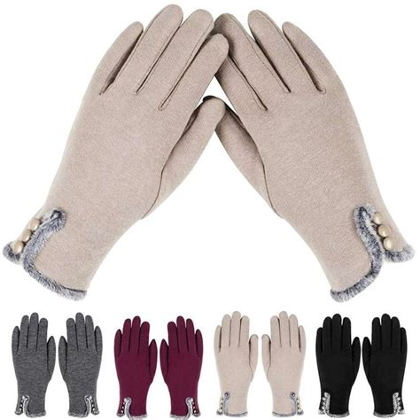 2 Pairs Womens Touchscreen Gloves Winter Warm Thermal Soft Lined Thick Texting Gloves Windproof