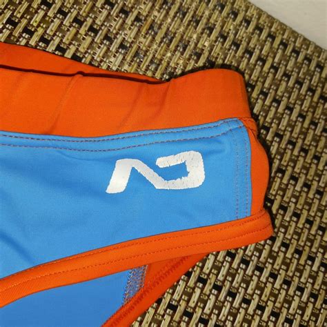 Addicted Men Swim Bikini Small Blue Orange Ebay