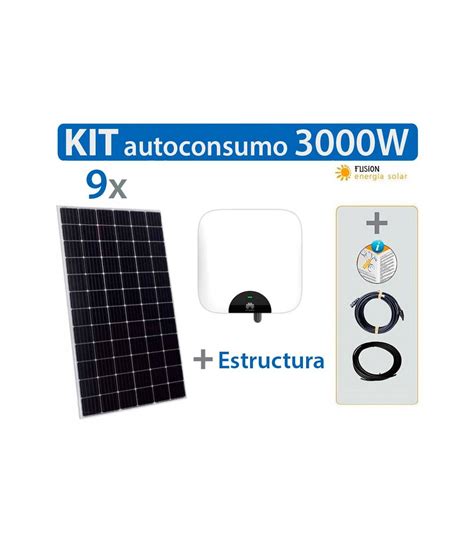 Kit autoconsumo Huawei 3000W Monofásico Fusión Energía Solar