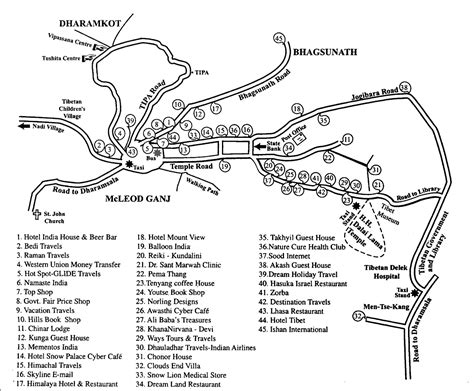 Mcleod Ganj India Map Edithe Marchelle