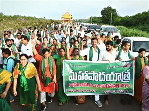 Andhra Pradesh Support Pours In For Padyatra By Amaravati Farmers