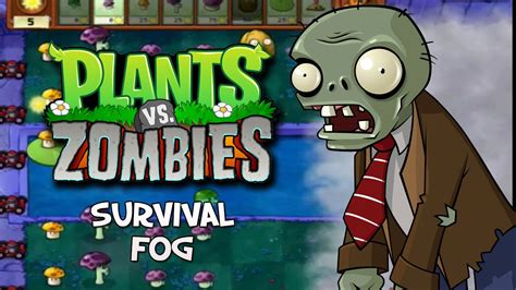 Plants Vs Zombies Survival Fog Walkthrough YouTube